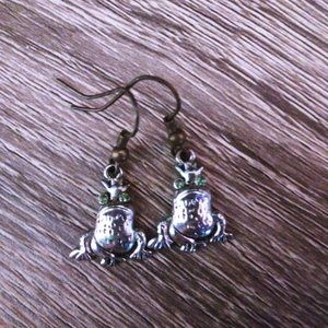 Frog prince earrings